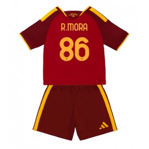 AS Roma Rodrigo Mora #86 Hemmaställ Barn 2026-27 Kortärmad (+ Korta byxor)